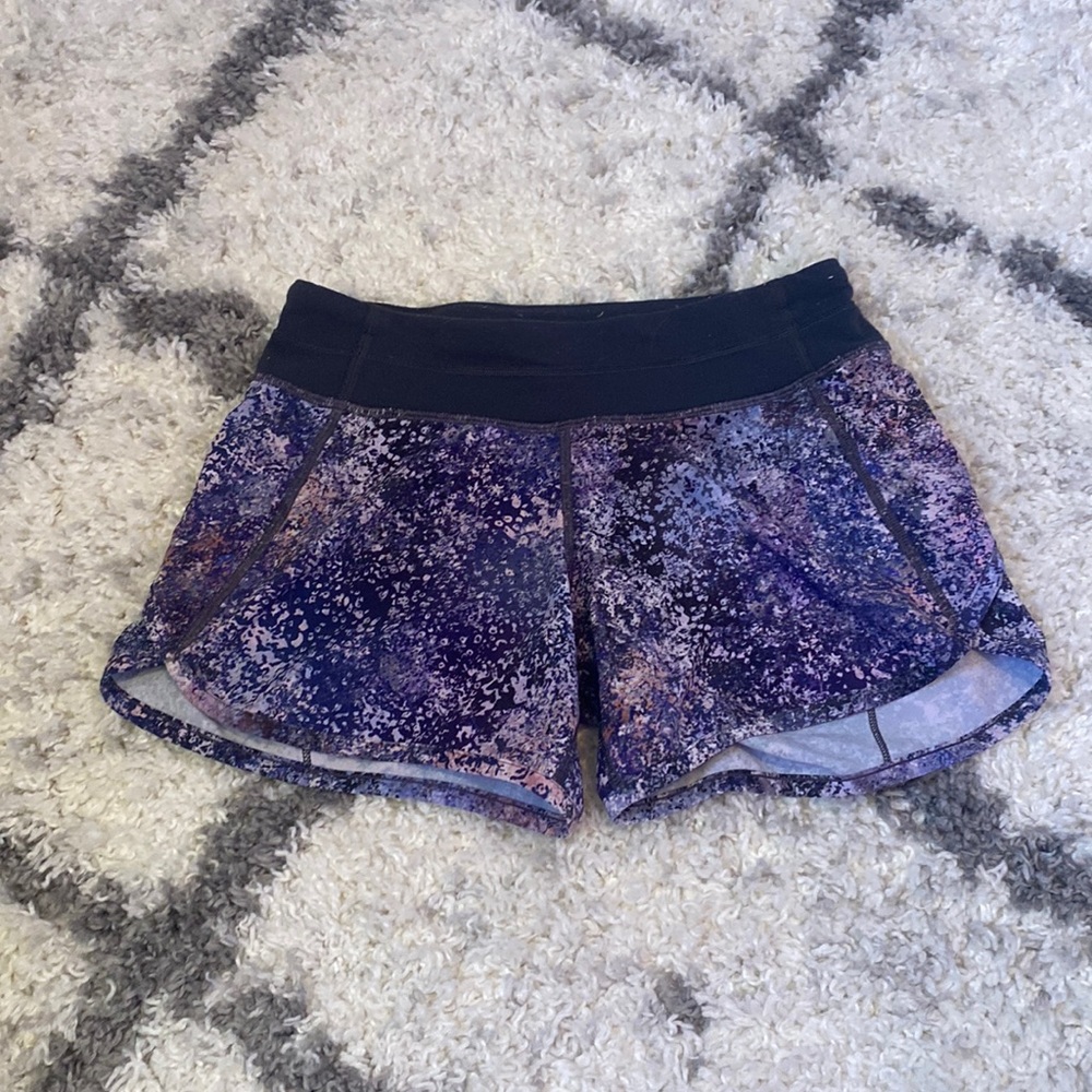 Ivivva purple dotted shorts 0 4 inch